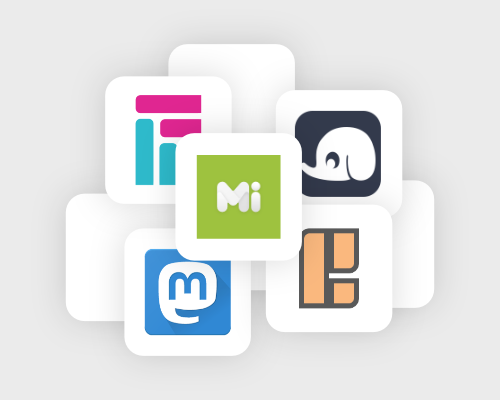 logos of Misskey and other ActivityPub server software